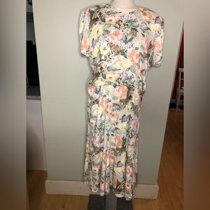 Vintage Printed Floral Jersey Dress “Florentine”